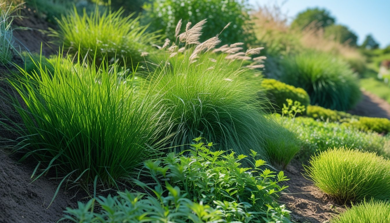 Native UK Grasses For Erosion Control In Gardens