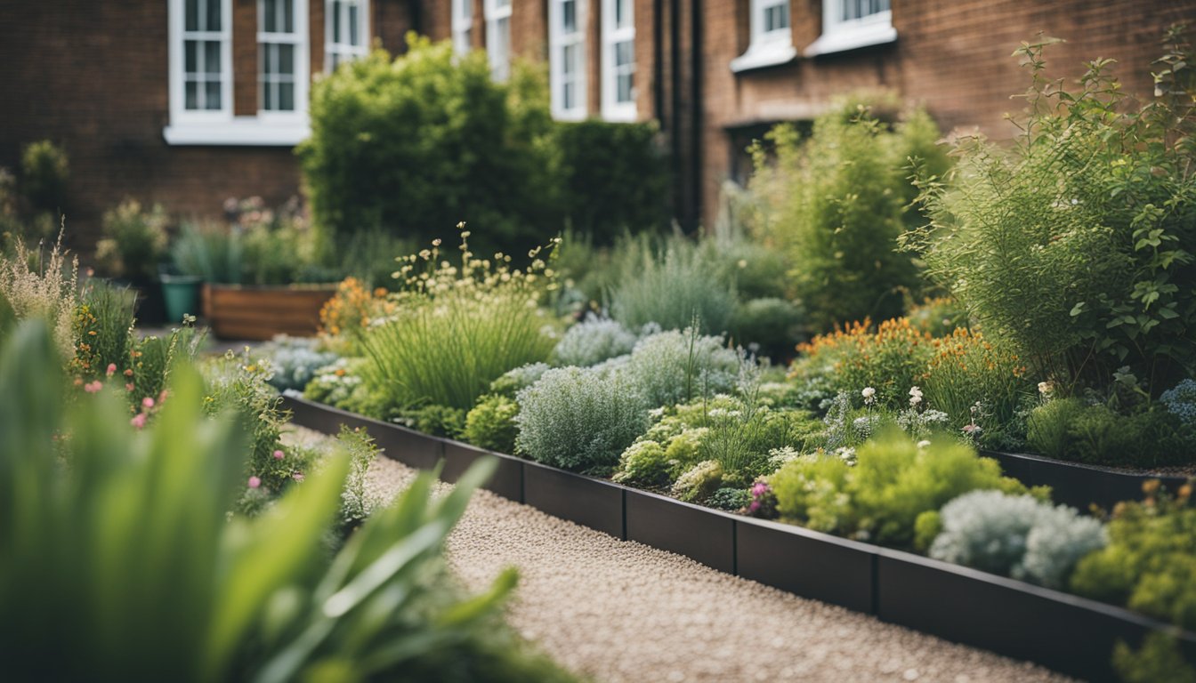 A small urban garden with native UK plants