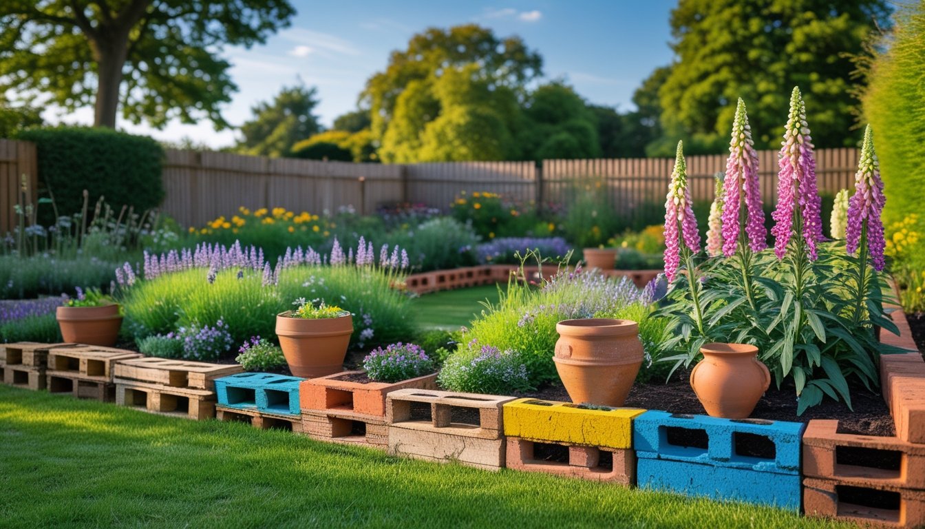 Creative UK Garden Borders With Recycled Materials